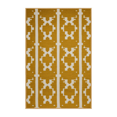 Machine Washable Trellis Brown Area Rug