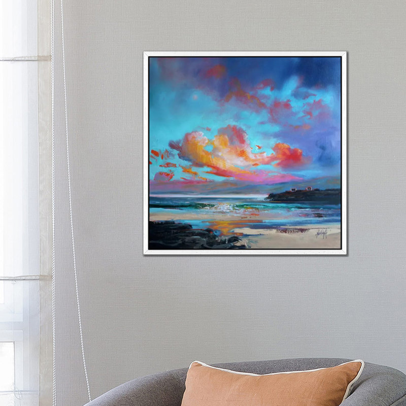 Print on Canvas, 66.04cm H x 66.04cm W x 3.81cm D, White Floater Framed