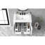 Lavabo de meuble-lavabo de 30 po, armoire blanche avec portes et tiroirs, lavabo en céramique et articles autoportants en céramique