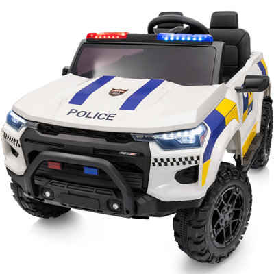12V Ride on Toy Truck, 2 Seater Kids Electric Cars w/ Remote, Megaphone