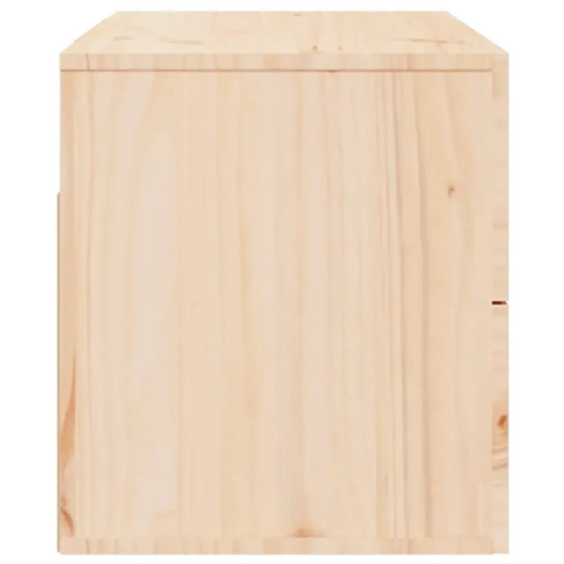 Uckfield 50cm W Solid Wood Bedside Table, Light Brown
