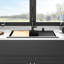 Évier de cuisine encastré 33 po x 22 po en quartz noir, fabriqué en matériau de pointe, silencieux et résistant, surface dure sans égratignure, livré avec accessoires d'installation de séchoir