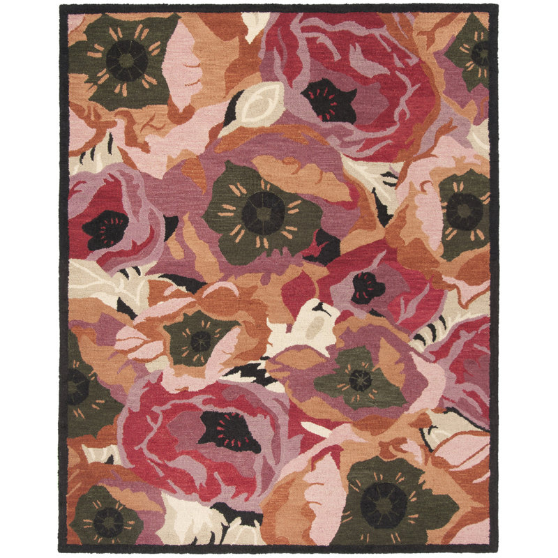Coreatha Martha Stewart Hand Tufted Wool Pile Floral Rug, Rectangle 4' x 6'