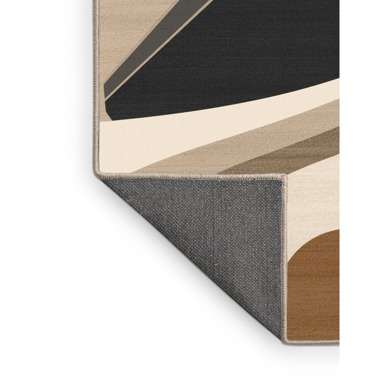 Soft Plush Gonnelli River Barge Scandinavian Area Rug in Beige – Beige Binding, 7x9