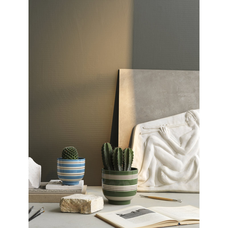 Omaggio Nuovo Ceramic Pot Planter, Blue/White, 4.3" H x 4.7" W x 4.7" D