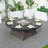 Siloam 27.56'' H x 71.66'' W Wicker Propane Outdoor Fire Pit Table with Lid-329939163