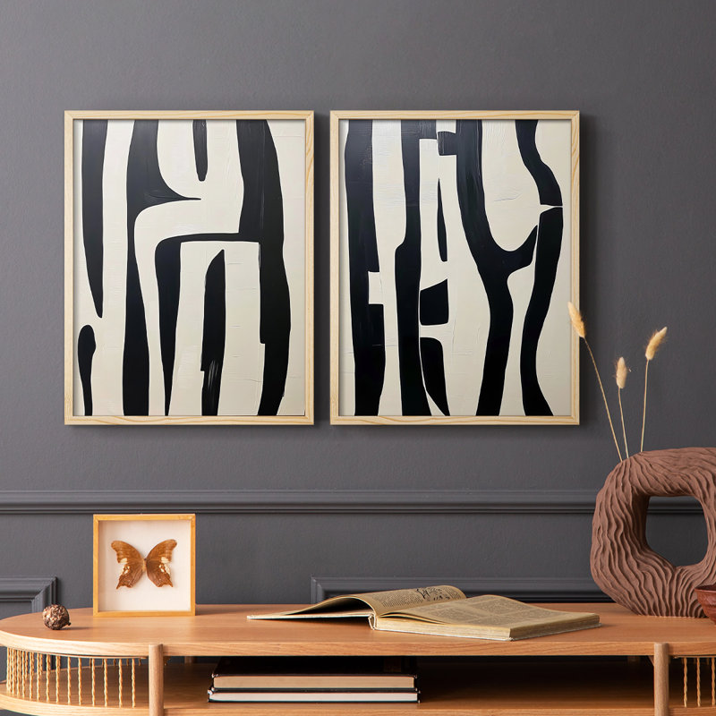 Série ABSTRACT DCXLV - Reproduction encadrée de qualité supérieure - prête à être accrochée - aucun clou requis - aucun clou requis