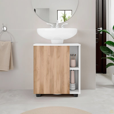 Armoire sur pied à 1 porte avec 5 compartiments ouverts