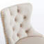 Velours beige à hauteur ajustable - de 2 pour la maison de pub et l'îlot de cuisine, rembourré moderne avec dossier, plus grand siège à tirette fabriqué à la main, dossier