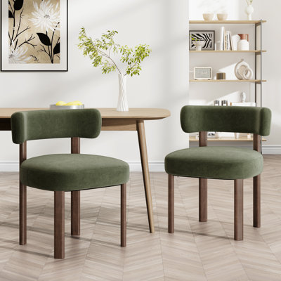 Upholstered Solid Wood Dining Chair Side Chair