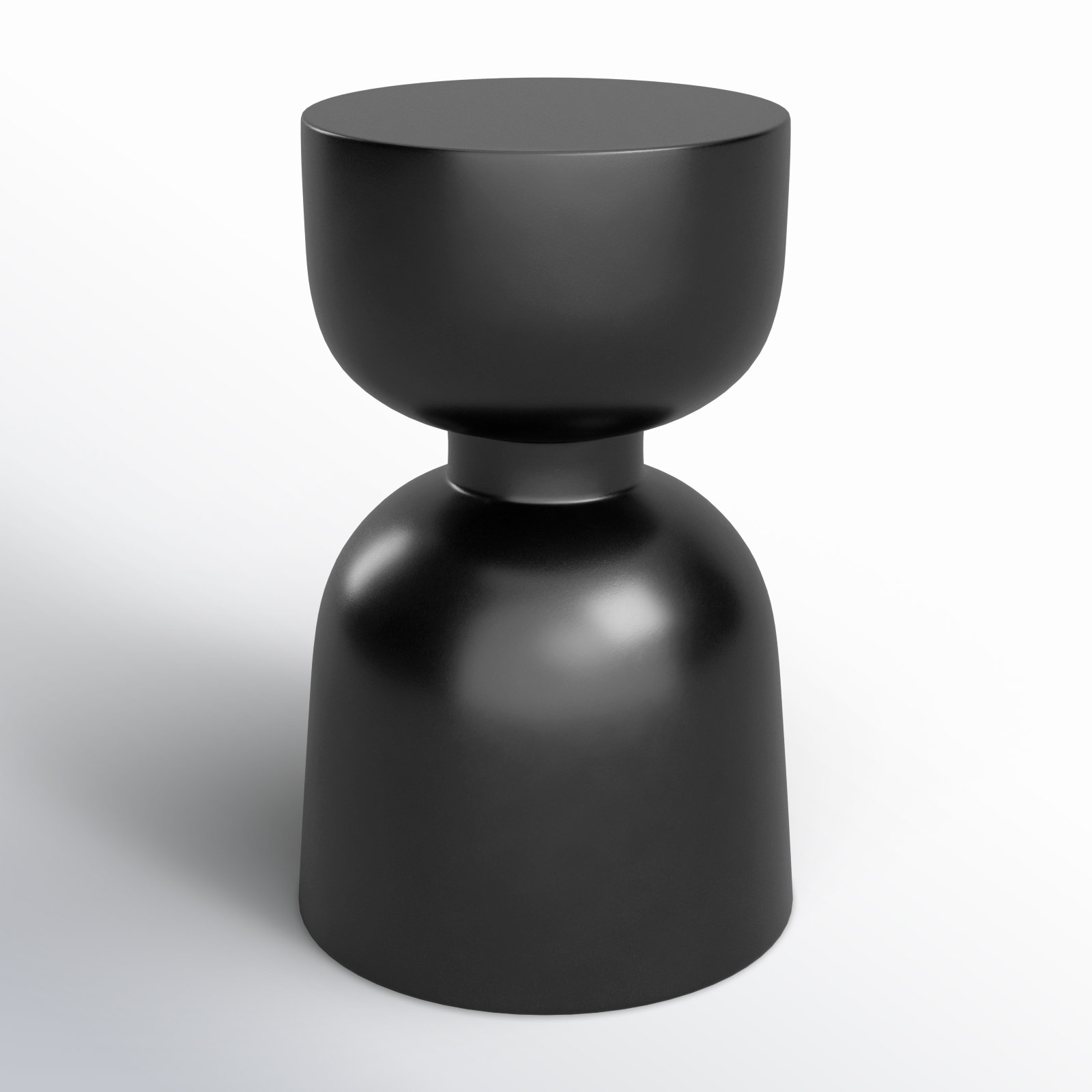 Cresson 15'' Stone Outdoor Side Table, Black