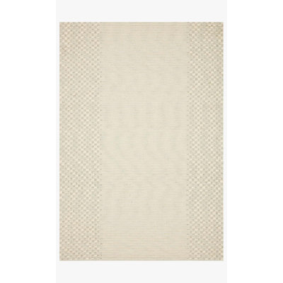 Tapis ivoire tissé à plat à la main Burbank