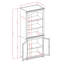Bibliothèque en bois massif avec armoire Asmitha-247412716