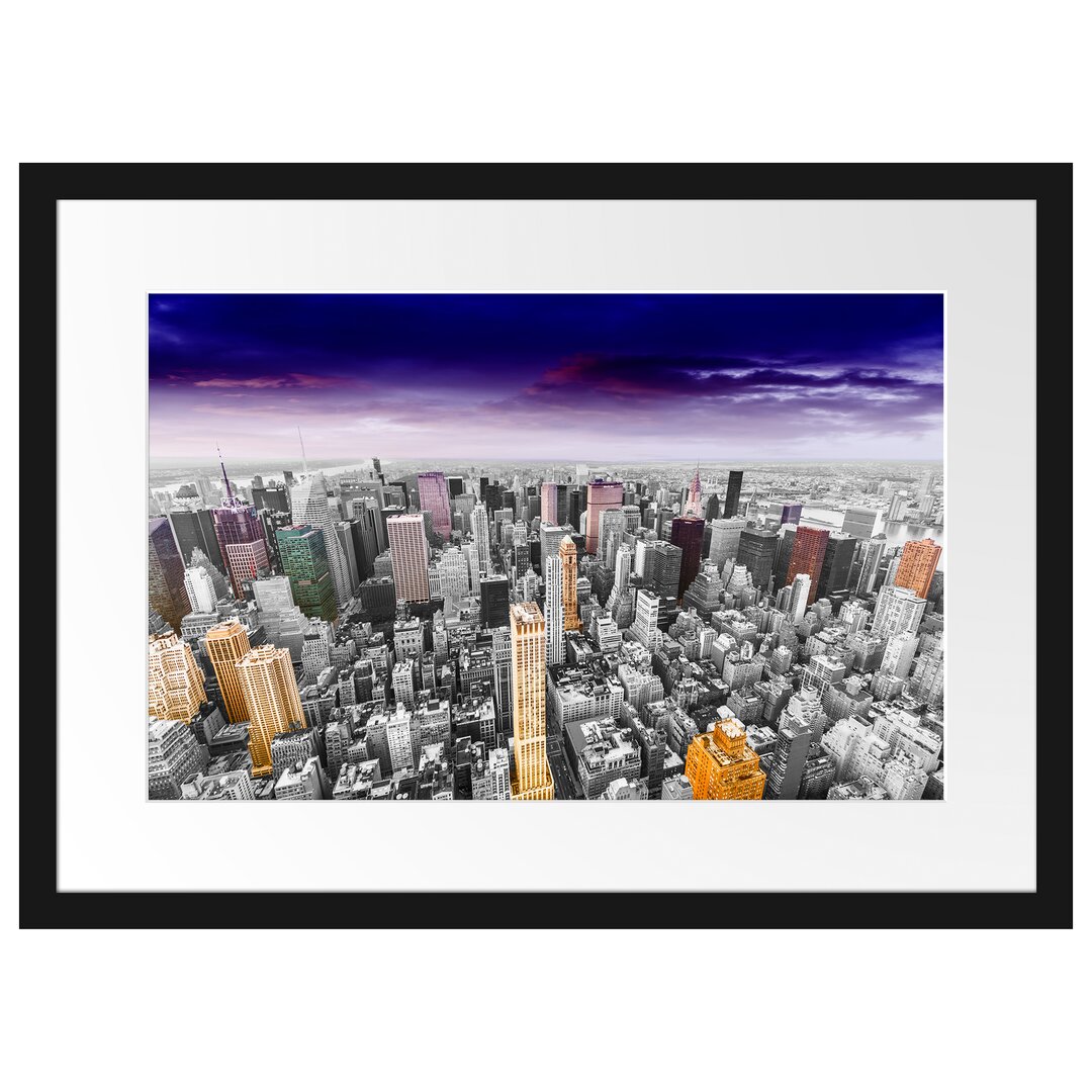 Gerahmtes Poster Skyline New York