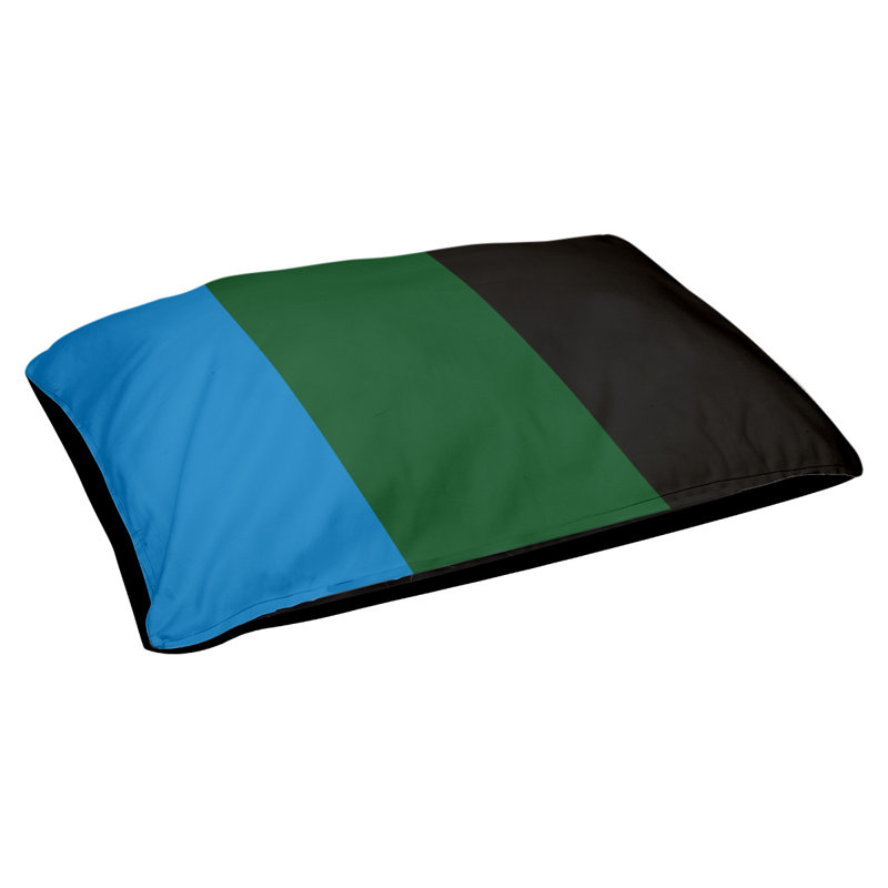 Coussin extérieur Phoenix, Très grand (l 50 po x P 40 po x H 17 po), Bleu des Grands Lacs / vert de Good Land / noir