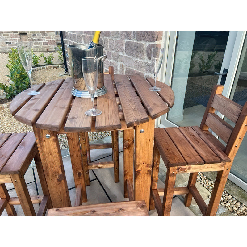 Padua Union Rustic Bar Set with Solid Wood Outer Material