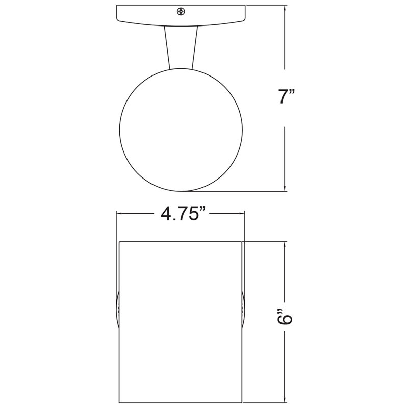 Anis - 1-Light Wet Location Wallwasher - Black Finish - Incandescent - A19