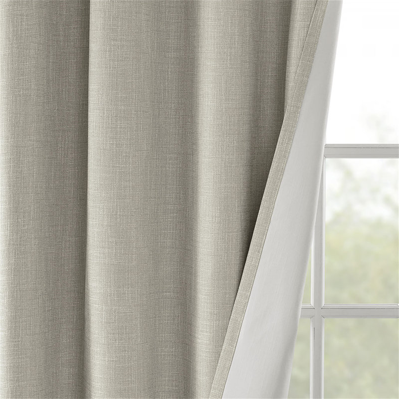 Printed Heathered Blackout Window Patio Panel, Taupe
