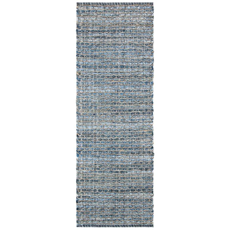 Tapis géométrique tissé à la main Montauk, Tapis de couloir 2 pi 3 po x 7 pi