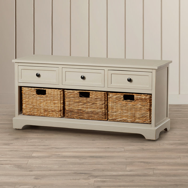 Clevedon Storage Bench, Vintage Grey