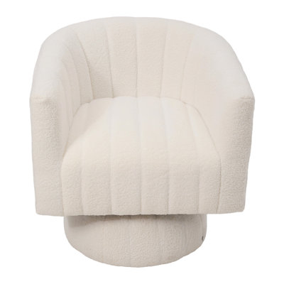 Upholstered Swivel Barrel Chair