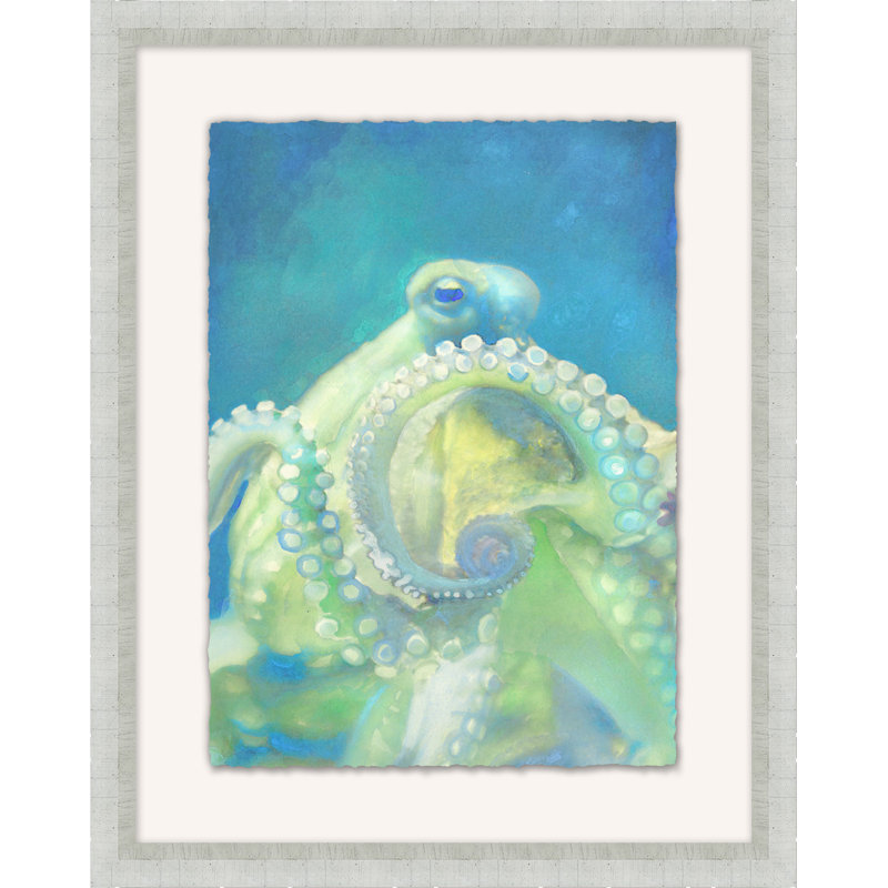 Octopus Aesthetic - Peinture encadrée sur papier