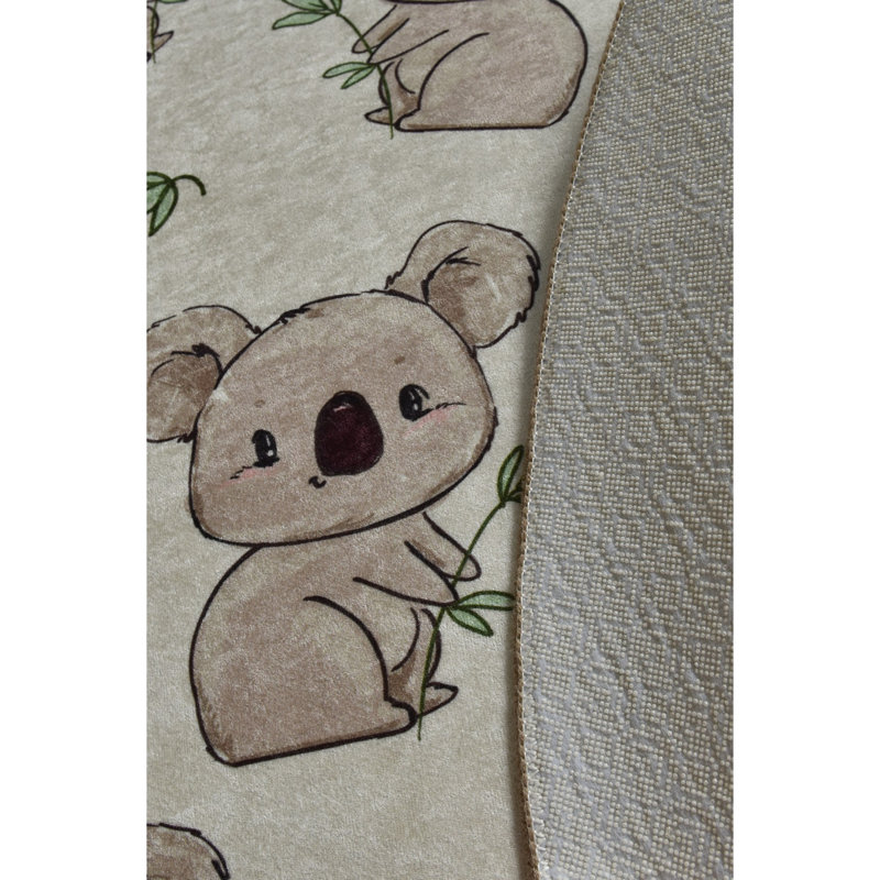 Tapis gris / vert Ashburton, Rond 4 pi 7 po