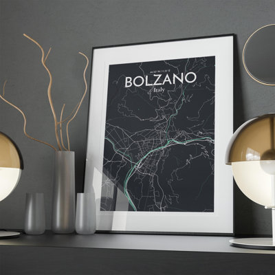 Bolzano City Map In Dream - No Frame Print