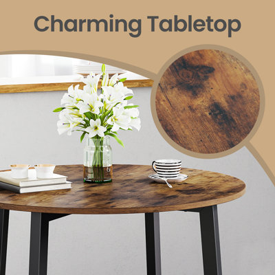 Brillion Round Metal Base Dining Table