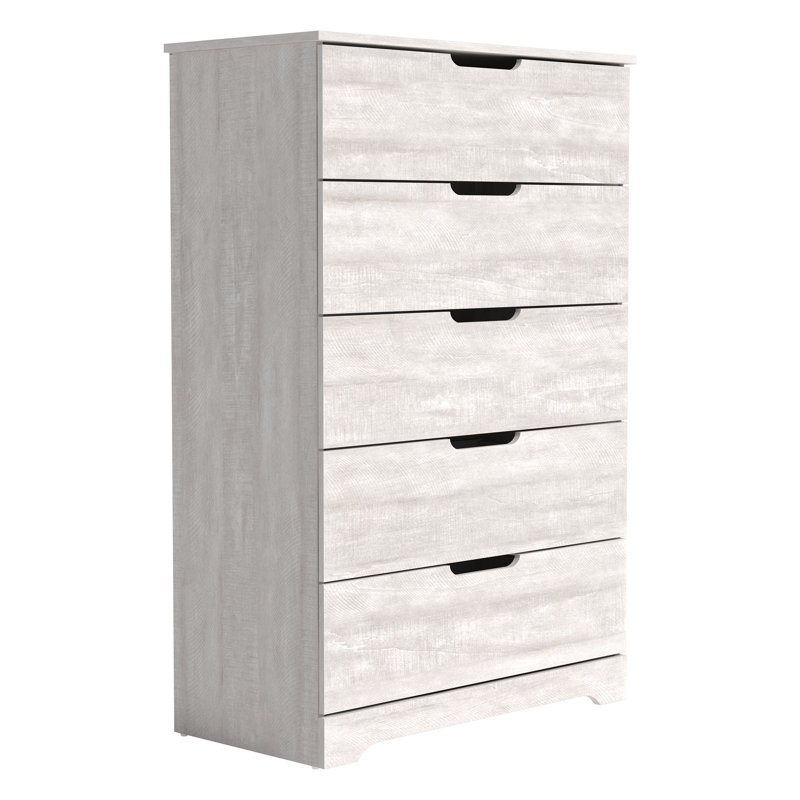 Commode 5 tiroirs l 31,5 po Aroob, Chêne gris cendré