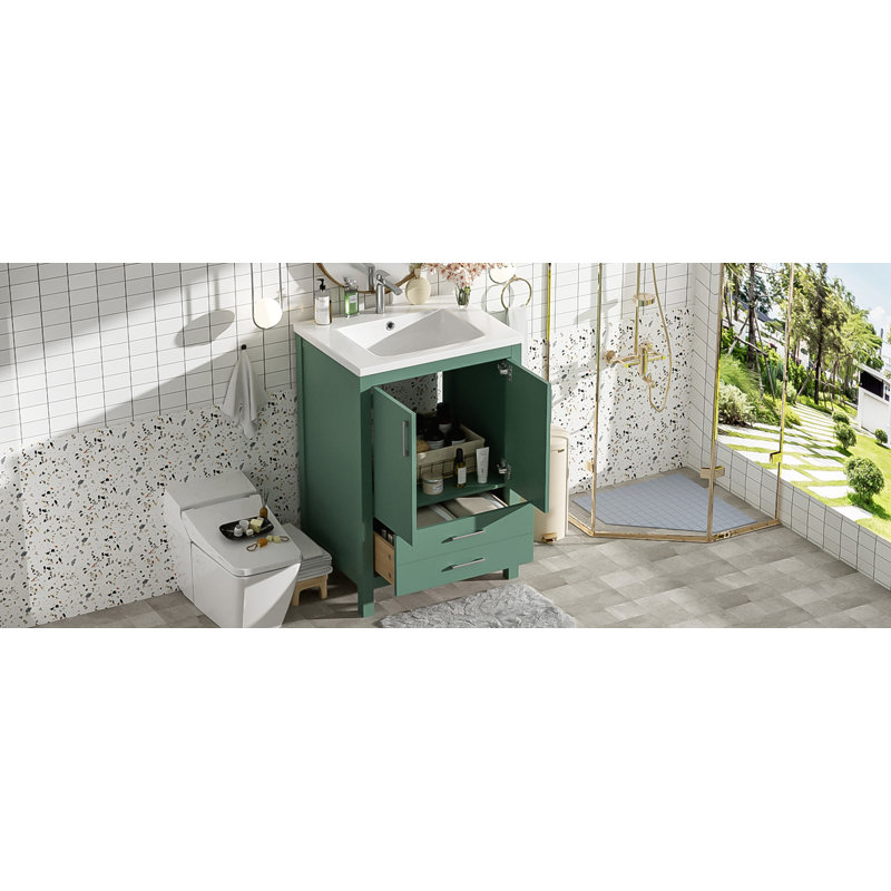 Ensemble de meuble-lavabo 24 po avec lavabo en céramique