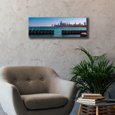  «Chicago Fall» par Epic Portfolio, art mural sur toile, 36 po x 12 po