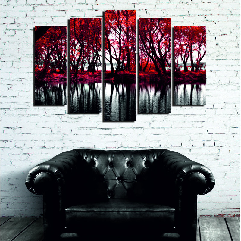 5 pièces sur toile tendue