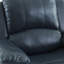 Fauteuil inclinable et oscillant en cuir bleu Charlotte
