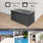 190 Gallons Outdoor and Indoor Metal Storage Deck Box-115641429-119728108