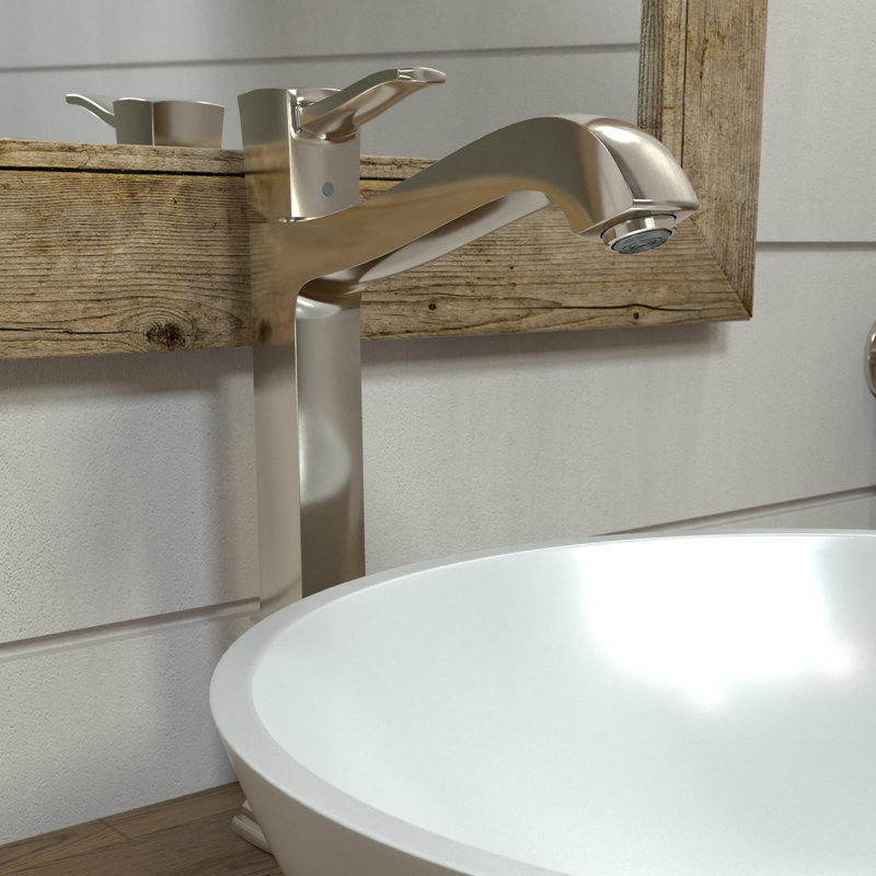 Robinet Hansgrohe Metropol Classic à un trou avec assemblage de drain, 1,2 gallon par minute, Nickel poli