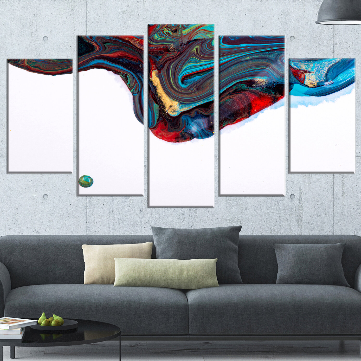 Ready2hangart 'Painted Petals LV' Painting Print on Wrapped Canvas