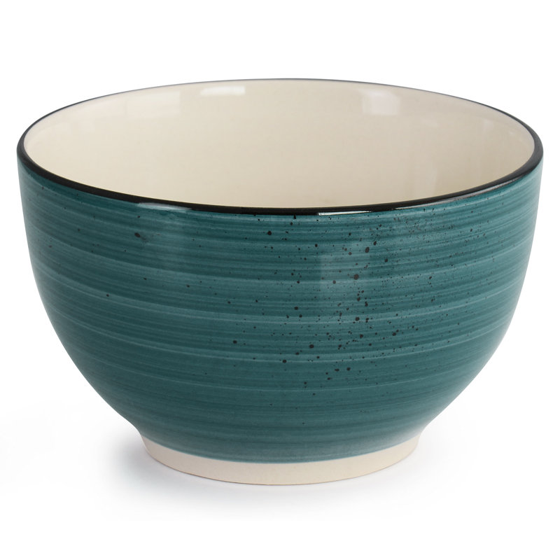 24 Piece Stoneware Dinnerware Set - Service for 6, Green