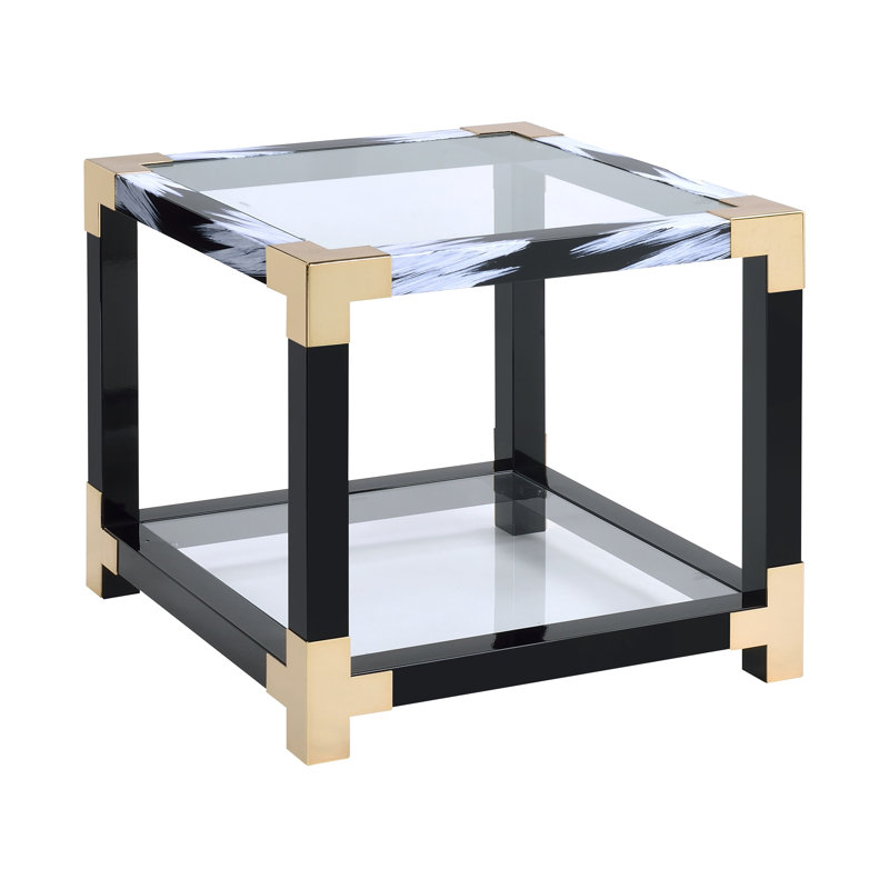 Table de bout, verre transparent