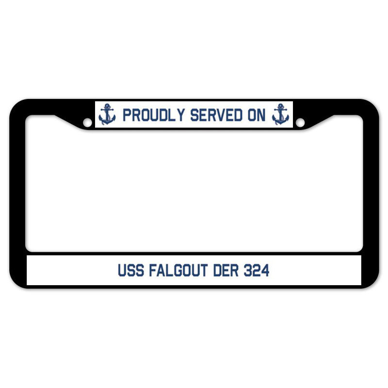 Fièrement servi sur un cadre de plaque USS FALGOUT DER 324