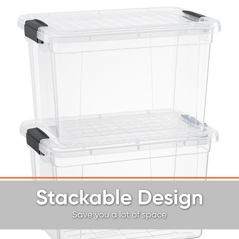 Boîtes de rangement transparentes avec couvercles Superio, H 11 po x l 12 po x p 8 po