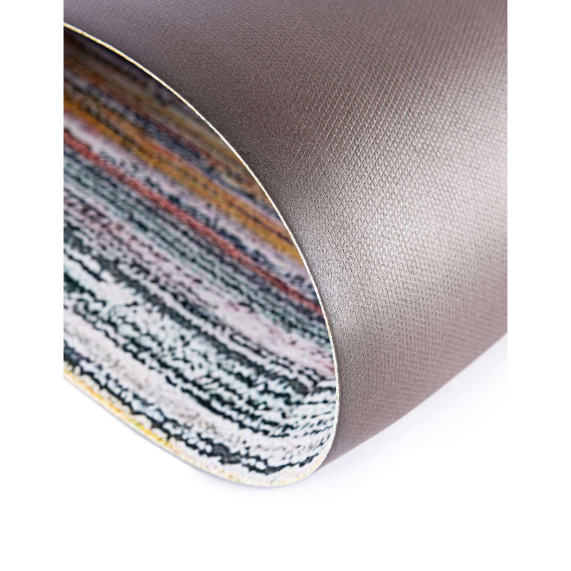 Ogrady Modern Striped Water Resistant Anti-Fatigue Non-Skid Kitchen Mat, Semi Circle 2' x 3'