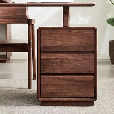 Bureau rectangulaire moderne en bois massif