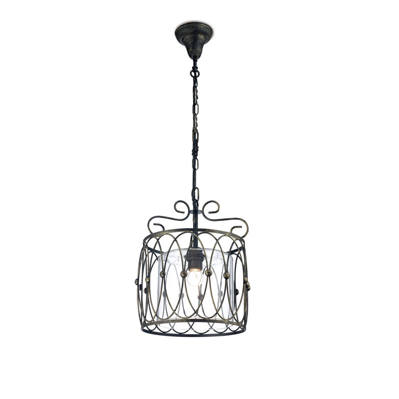 Muehlebach 1 - Light Black/Gold Lantern Pendant