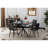 Mid Century Modern Square Table, 38.6" Black And Iron Legs, Space Saving, Easy To Maintain Clean Dining Construction, Install
