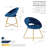 Kendleton Velvet Accent Chair with Gold Metal Legs-2011887903