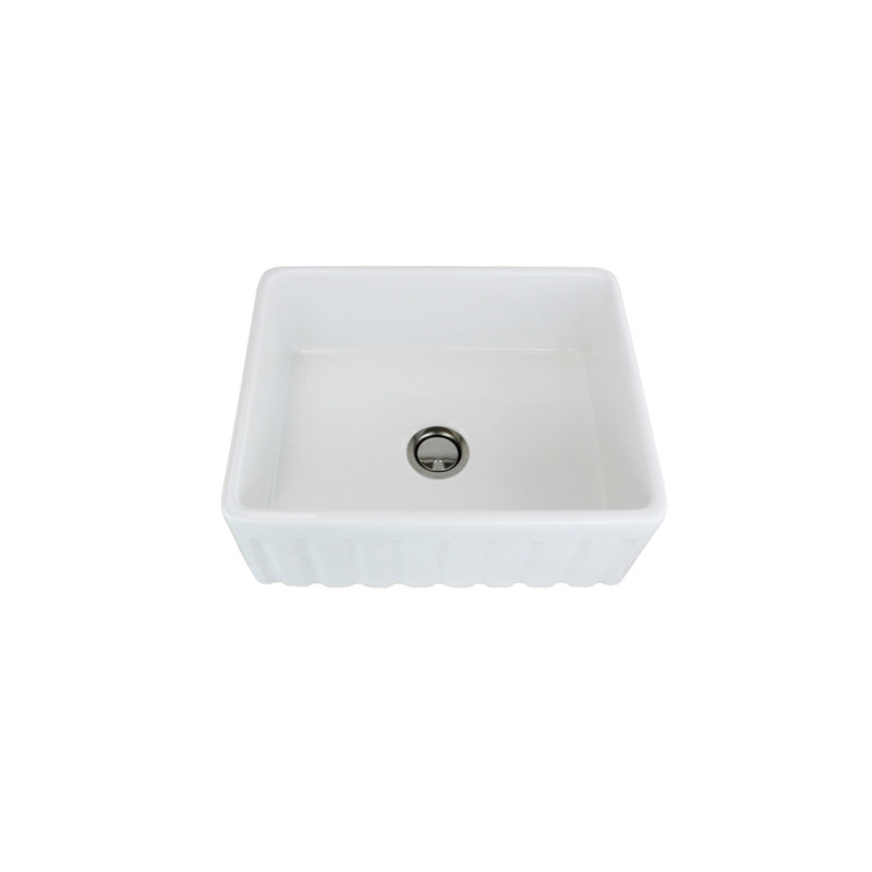 Logan 23.5'' L Single Bowl Fireclay Kitchen Sink
