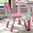 Zoomie Kids Kids Table And Chair Set, 3 Pieces Height Adjustable Toddler Table And Chair Set With Storage, Activity Table And 2 Chairs, For Playroom, Nursery, Classroom, Aged 18 Months To 5 Years-1669063249