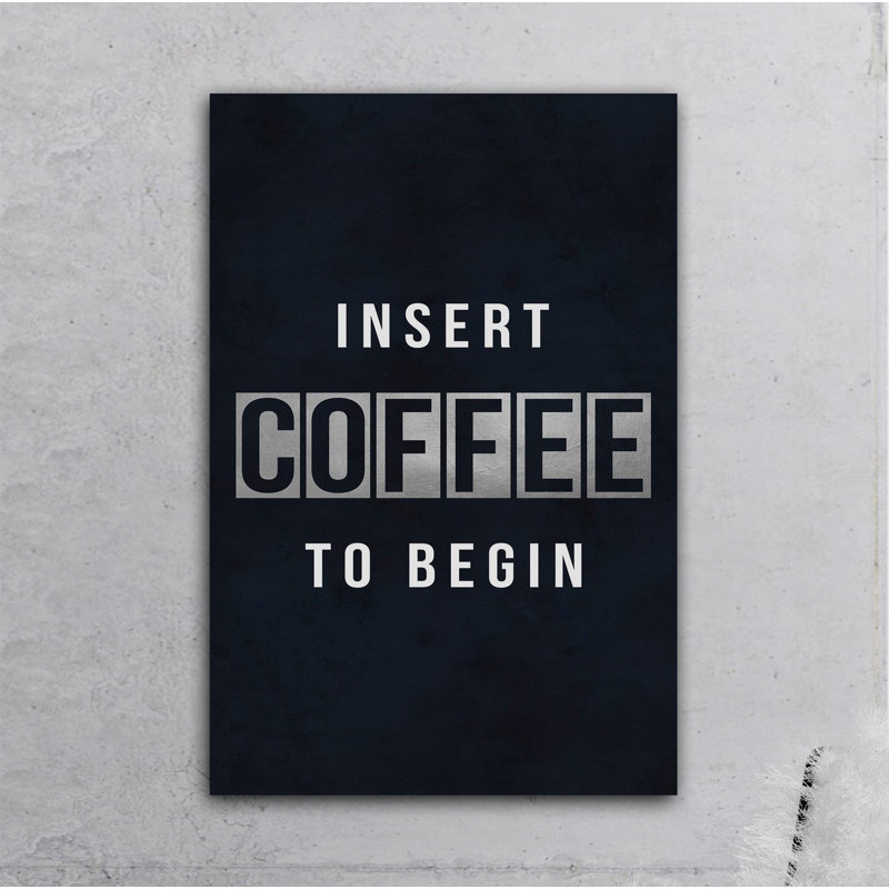 Insert Coffee - Wrapped Canvas Print, 30cm H x 20cm W