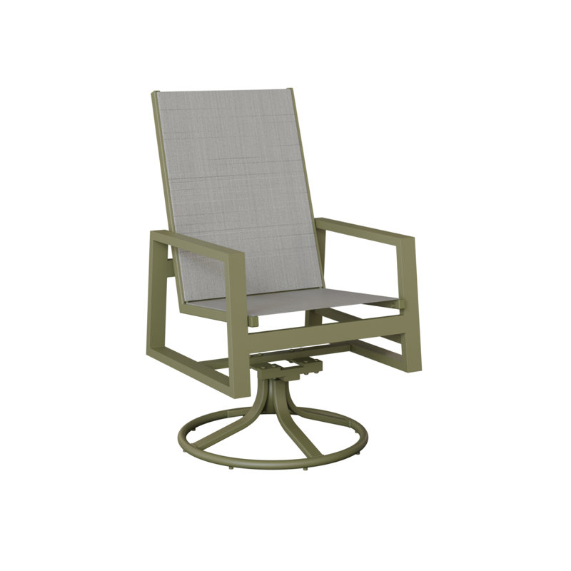 Chaise berçante berçante à haut dossier berçant Vida Berlin Gardens, Charm platine, Vert sauge